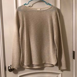 h&m white patterned sweater
